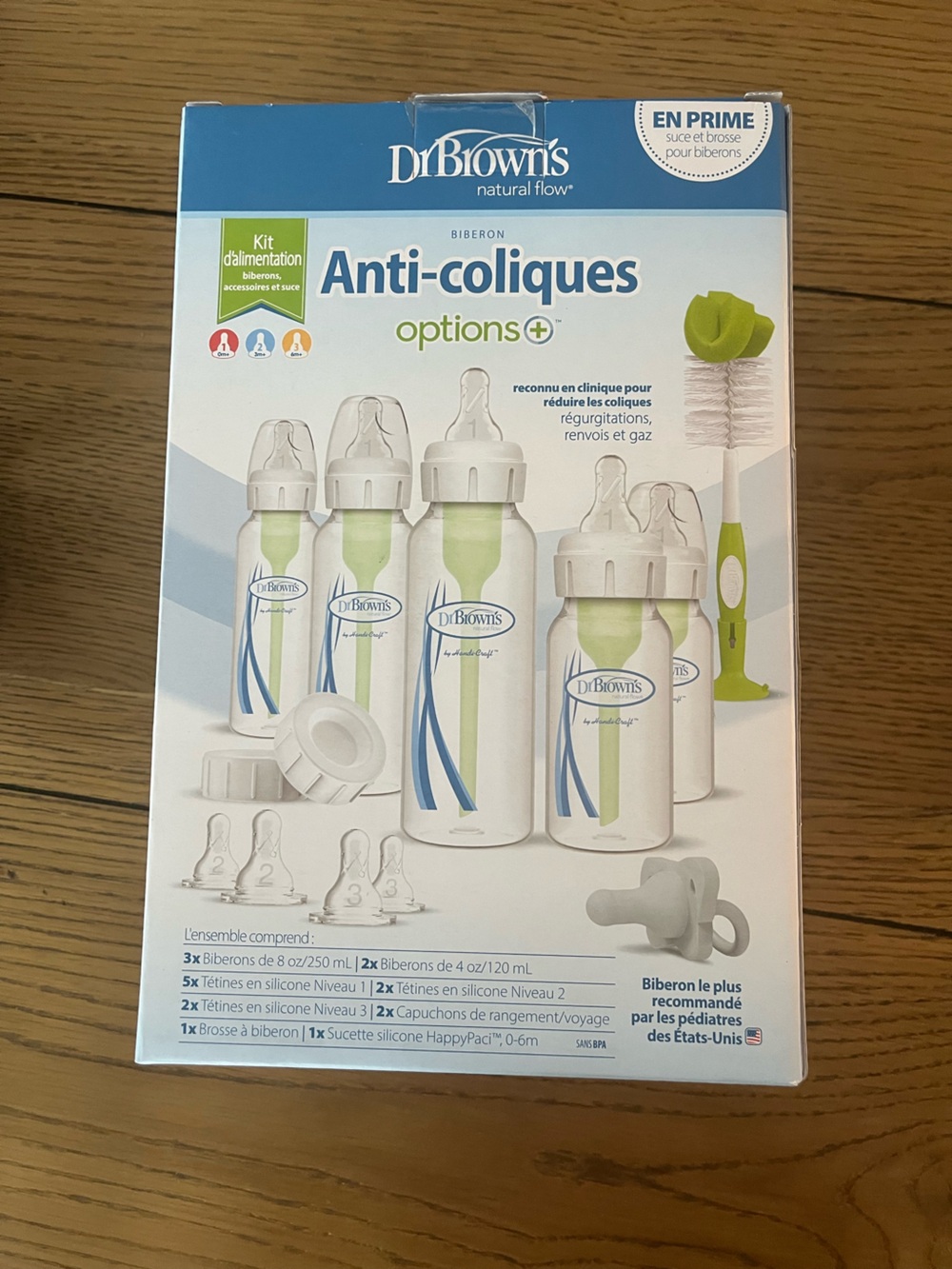 NEW Dr. Browns Anti-Colic Baby Bottle Starter Gift Set - bottles, nipples, paci - Picture 3 of 5